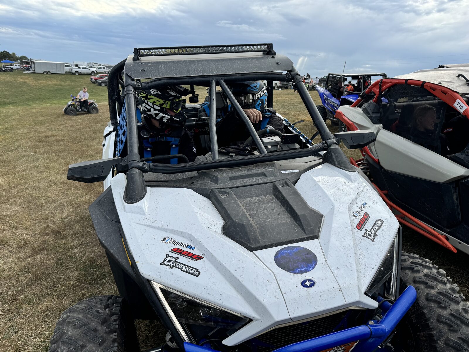 Pro XP front 3/4 with sponsor decals